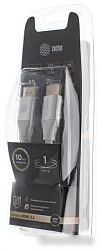 Кабель аудио-видео Cactus CS-HDMI.2.1-1 HDMI (m)/HDMI (m) 1м. Позолоченные контакты серебристый
