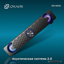 Саундбар Оклик OK-504S 2.0 6Вт черный