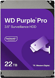 Жесткий диск WD SATA-III 22TB WD221PURP Surveillance Purple Pro (7200rpm) 512Mb 3.5"