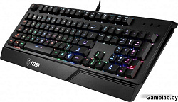 Клавиатура MSI VIGOR GK20 RU черный USB Multimedia for gamer LED (подставка для запястий)