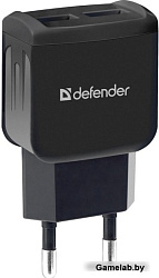 Defender EPA-13 Сетевой адаптер черный (2 порта USB, 5V/2А, пакет)