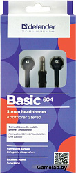 Нaушники BASIC 604 BLACK 63604 DEFENDER Наушники вставки Basic 604 черный