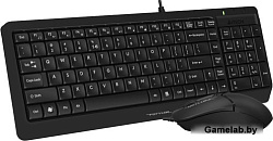 Клавиатура + мышь A4Tech Fstyler F1512 клав:черный мышь:черный USB