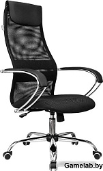 Кресло руководителя Бюрократ CH-607SL черный TW-01 Neo Black сетка/ткань с подголов. крестов. металл