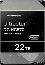 Western Digital Ultrastar DC HС570 HDD 3.5" SATA 22Tb, 7200rpm, 512MB buffer, 512e (0F48155), 1 year