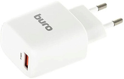 Сетевое зар./устр. Buro BUWG1 18W 3A (QC) USB-A универсальное белый (BUWG18P100WH)