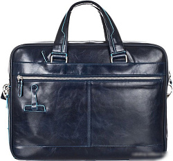 Деловая сумка Piquadro Blue Square CA2849B2/BLU2 с отделением для ноутбука синий натур.кожа