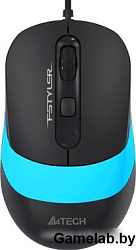 Мышь A4 Fstyler FM10 черный/синий оптическая (1600dpi) USB (4but)