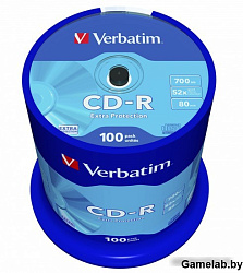 Verbatim 700Mb 52x Cake Box (100шт) (43411)