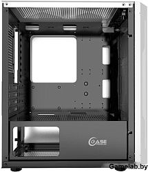Корпус Powercase Mistral Micro Z3W Mesh LED, Tempered Glass, 2x 140mm + 1х 120mm 5-color fan, белый,