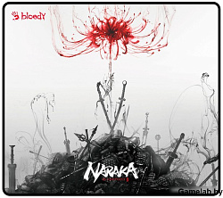 Коврик для мыши A4Tech Bloody BP-45 Naraka Большой белый/рисунок 450x400x3мм