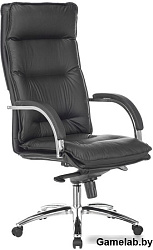 Кресло руководителя Бюрократ T-9927SL черный кожа крестов. металл хром