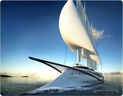 Коврик для мыши Buro BU-R51753 рисунок/яхта