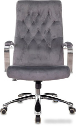 Кресло руководителя Бюрократ T-9928SL Fabric серый Italia 26 крестов. металл хром