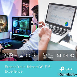 Сетевой адаптер Wi-Fi TP-Link Archer TX50UH AX3000 USB 3.0 (ант.внутр.) 2ант.