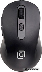 Мышь Оклик 677MW черный оптическая (1600dpi) беспроводная USB (6but)