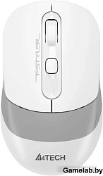 Мышь A4Tech Fstyler FG10CS Air белый/серый оптическая (2000dpi) silent беспроводная USB для ноутбука