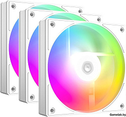 Вентилятор для корпуса ID-COOLING AS-120-ARGB-W TRIO (3 pcs, 120mm, 2000rpm, 58.0 CFM, 27.2 дБ, PWM 
