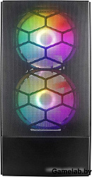 Корпус 1STPLAYER FIREBASE X4-M Black / mATX, TG / 1x120mm & 2x140mm LED fans inc. / X4-M-BK-2F1P-1F1