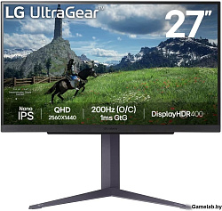 Монитор LG 27" UltraGear 27GS85Q-B черный IPS LED 16:9 HDMI матовая HAS 400cd 178гр/178гр 2560x1440 