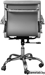 Кресло руководителя Бюрократ CH-993-Low серый искусственная кожа низк.спин. крестовина металл хром