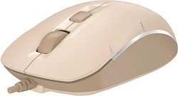 Мышь A4Tech Fstyler FM26 бежевый/коричневый оптическая (2000dpi) USB для ноутбука (4but)