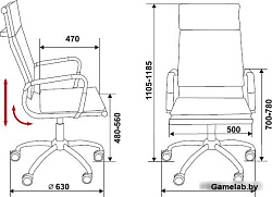 Кресло руководителя Бюрократ Ch-993 коричневый искусственная кожа крестовина металл хром