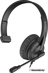 Наушники с микрофоном A4Tech HU-11 черный 2м накладные USB оголовье
