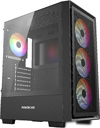 Корпус Powercase Mistral AY4B ARGB, Tempered Glass, 4x 120mm ARGB Fans, чёрный, ATX  (CMAYB-A4)