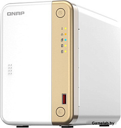 Сетевое хранилище NAS Qnap Original TS-262-4G 2-bay настольный Celeron N4505