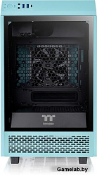 Корпус Thermaltake The Tower 100 Turquoise черный без БП miniITX 1x120mm 3x140mm 2xUSB3.0 audio bott
