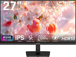 KTC Монитор 27" KTC H27T27 Black (IPS, 2560x1440, HDMI+HDMI+DP, 7 ms, 178°/178°, 300 cd/m, 1300:1, 1