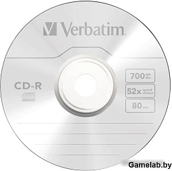 Диск CD-R Verbatim 700Mb 52x Cake Box (25шт) (43432)