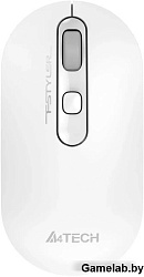 Мышь A4Tech Fstyler FG20S белый/серый оптическая (2000dpi) silent беспроводная USB для ноутбука (3bu