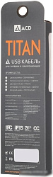 ACD Кабели USB ACD USB кабель ACD-Titan MicroUSB ; USB-A Нейлон, 1м, красно-черный (ACD-U927-M1R)