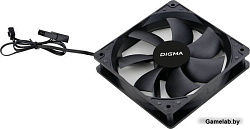Вентилятор Digma DFAN-120-7 120x120x25mm 3-pin 4-pin (Molex)23dB 73gr Ret