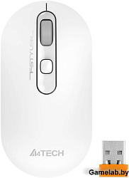 Мышь A4Tech Fstyler FG20S белый/серый оптическая (2000dpi) silent беспроводная USB для ноутбука (3bu