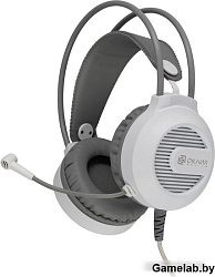 Наушники с микрофоном Оклик HS-L300G White белый 2.2м мониторные USB оголовье (1796952)