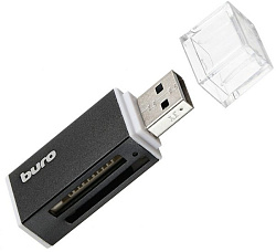Устройство чтения карт памяти USB2.0 Buro BU-CR-3104 черный