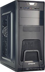 Корпус Miditower Exegate CP-603 Black, ATX, <без БП>, 2*USB+2*USB3.0, Audio