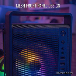 Aerocool Cs-109-G-BK-v1 (mATX, без БП, Glass Window, USB3.0 x1, USB2.0 x2, 12cm FRGB fan x1)