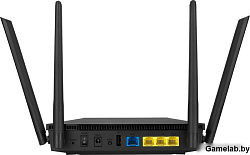 ASUS RT-AX53U// роутер  802.11b/g/n/ac/ax, до 574 + 1201 Mbps, 2,4 + 5 гГц, 4 антенны, USB ; 90IG06P