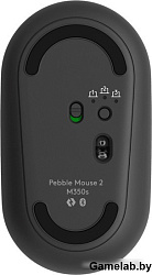 Мышь Logitech Pebble M350S графитовый оптическая (1000dpi) silent беспроводная BT/Radio USB (2but)