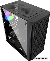 Корпус Powercase Mistral Micro T3B, Tempered Glass, Mesh, 2x 140mm + 1х 120mm 5-color fan, чёрный, m