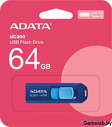 Флэш-накопитель 64GB ACHO-UC300-64G-RNB/BU ADATA