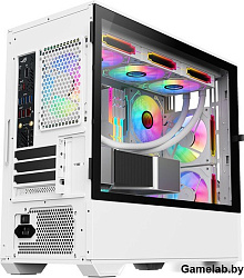 Корпус 1STPLAYER DK D7 White / mATX / 3x120mm LED fans / D7-WH-3F1-W