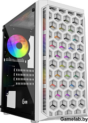 Корпус Powercase Mistral Micro T3W, Tempered Glass, Mesh, 2x 140mm + 1х 120mm 5-color fan, чёрный, m