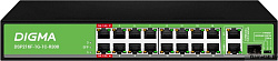 Коммутатор Digma DSP216F-1G-1C-R300 (L2) 16x100Мбит/с 1x1Гбит/с 1xКомбо(1000BASE-T/SFP) 16PoE 16PoE+