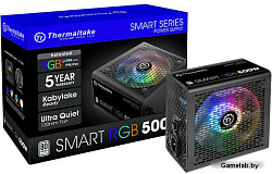 Блок питания Thermaltake Smart RGB 500W (PS-SPR-0500NHSAWE-1) v2.3,A.PFC,80 Plus,Fan 12 см,Retail