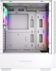 Корпус Powercase Mistral AY3W ARGB, Tempered Glass, 2x 140mm +1x 120mm ARGB Fans, белый, ATX  (CMAYW